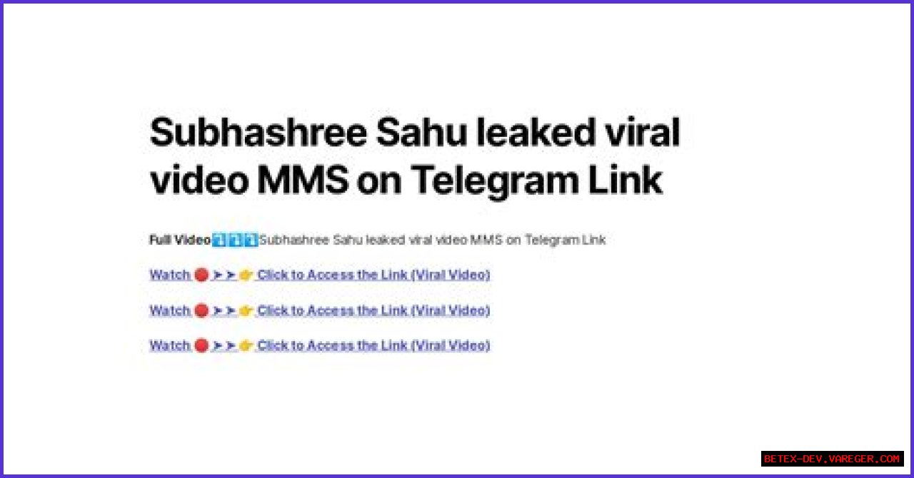 Subhashree Viral Telegram Link: Exploring The Phenomenon